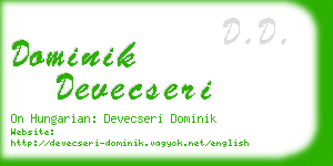 dominik devecseri business card